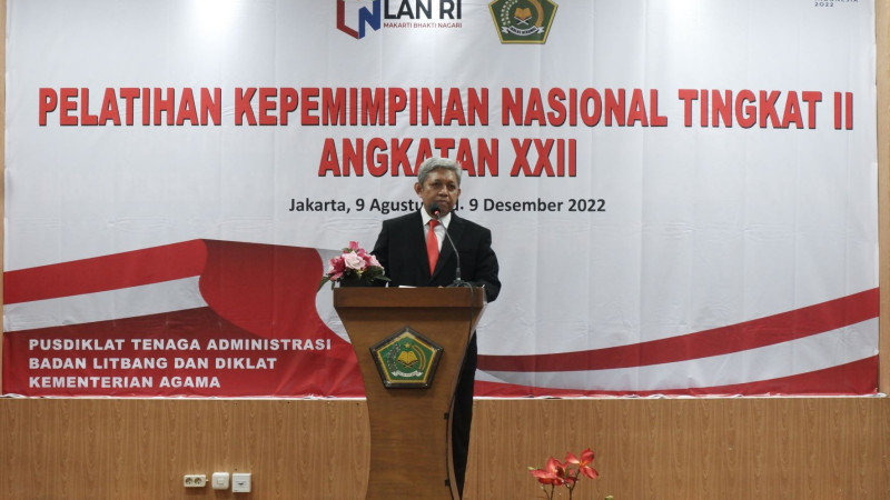 Pelatihan Kepemimpinan Nasional tingkat II Pertama di Pusdiklat Tenaga Administrasi Badan Litbang dan Diklat Kemenag
