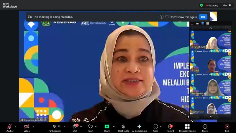 Pusbangkom MKMB Gelar Webinar Implementasi Ekoteologi Melalui Budidaya Tanaman Hidroponik