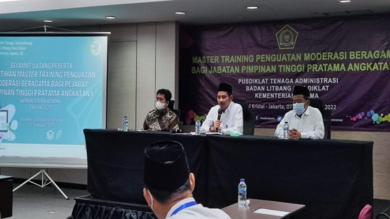 Pusdiklat Tenaga Administrasi Gelar Master Training Penguatan Moderasi Beragama