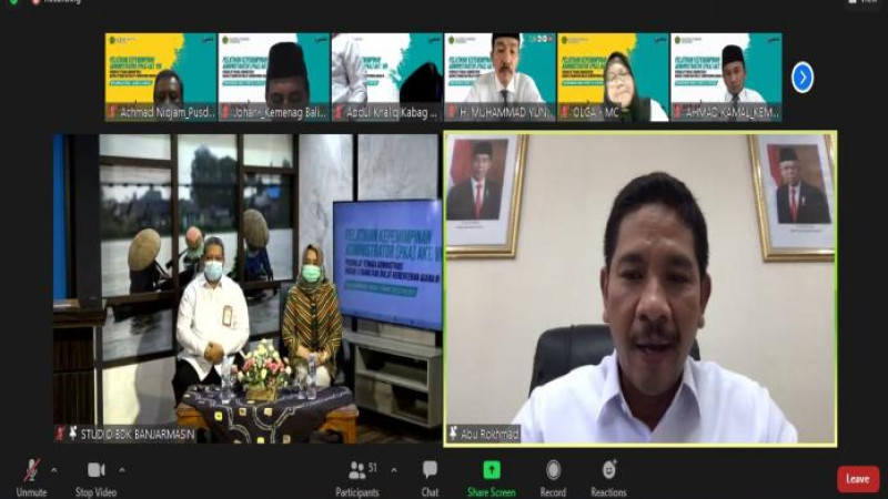 Pusdiklat Tenaga Administrasi Bekerjasama dengan BDK Banjarmasin Melaksanakan PKA angkatan VIII