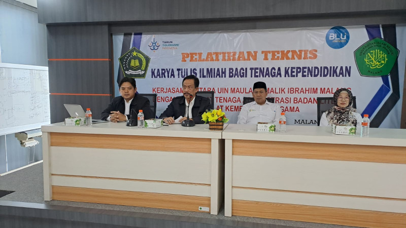 Menjadi Kampus Unggul Bereputasi Internasional, UIN Malang Gandeng Pusdiklat Tenaga Administrasi Selenggarakan Pelatihan KTI