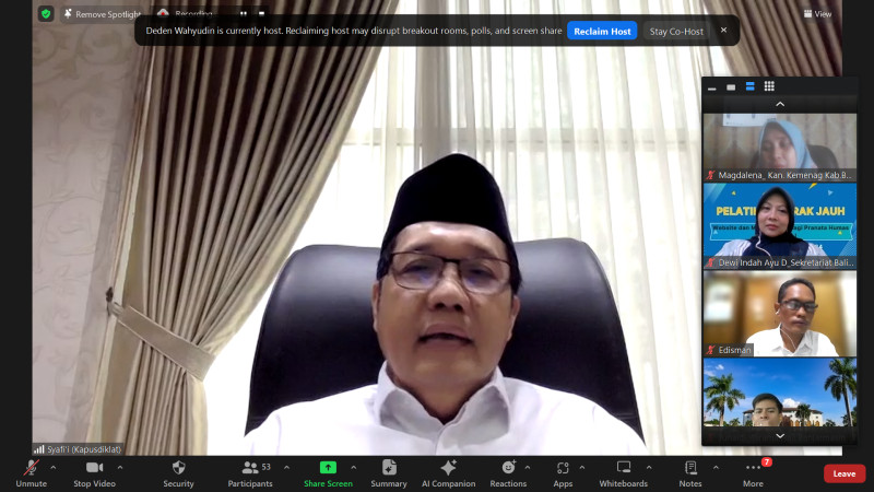Kemenag Membutuhkan Pegawai Kompeten dan Selalu Upgrade Diri