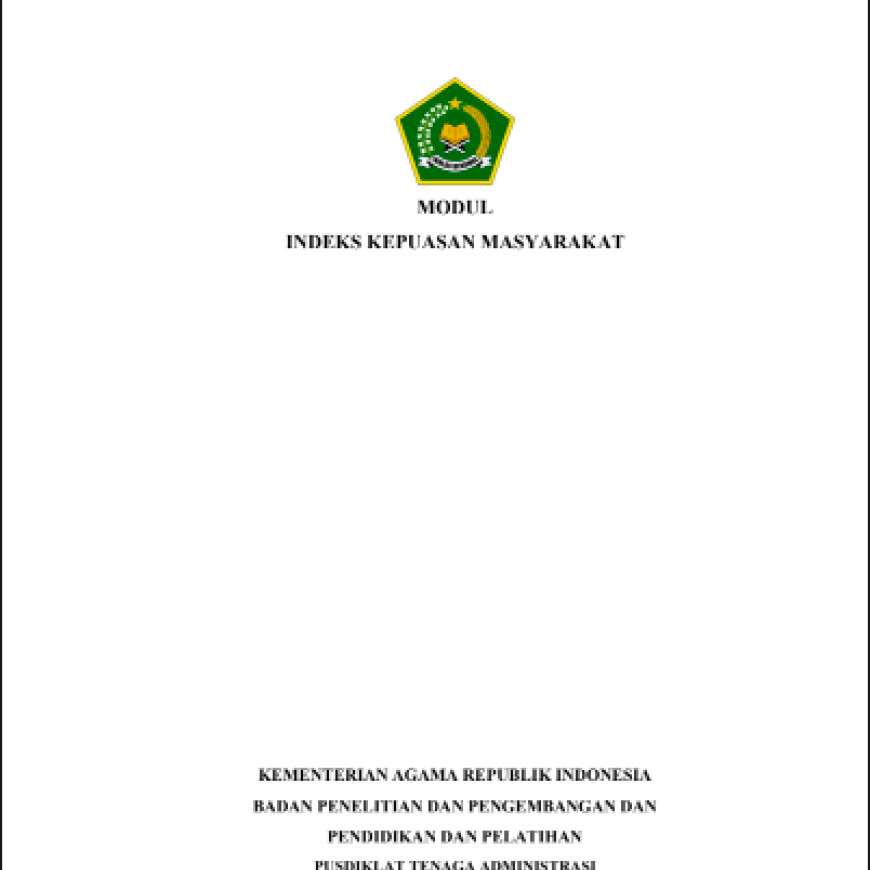 Indeks Kepuasan Masyarakat Pelatihan Pelayanan Publik